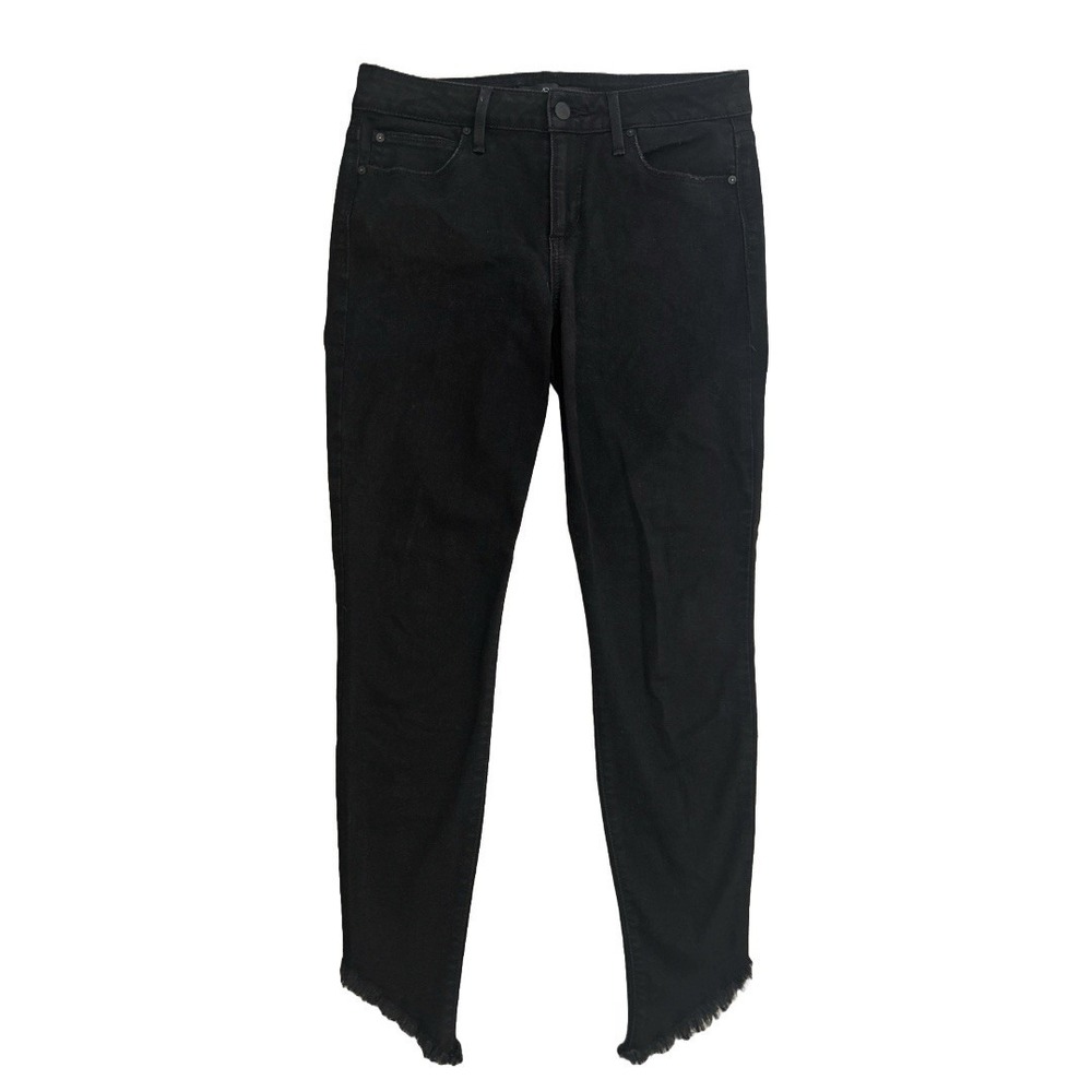 Joe's Jeans Flawless The Icon‎ Skinny Ankle Jeans Black Mid Rise Raw Hem Size 29